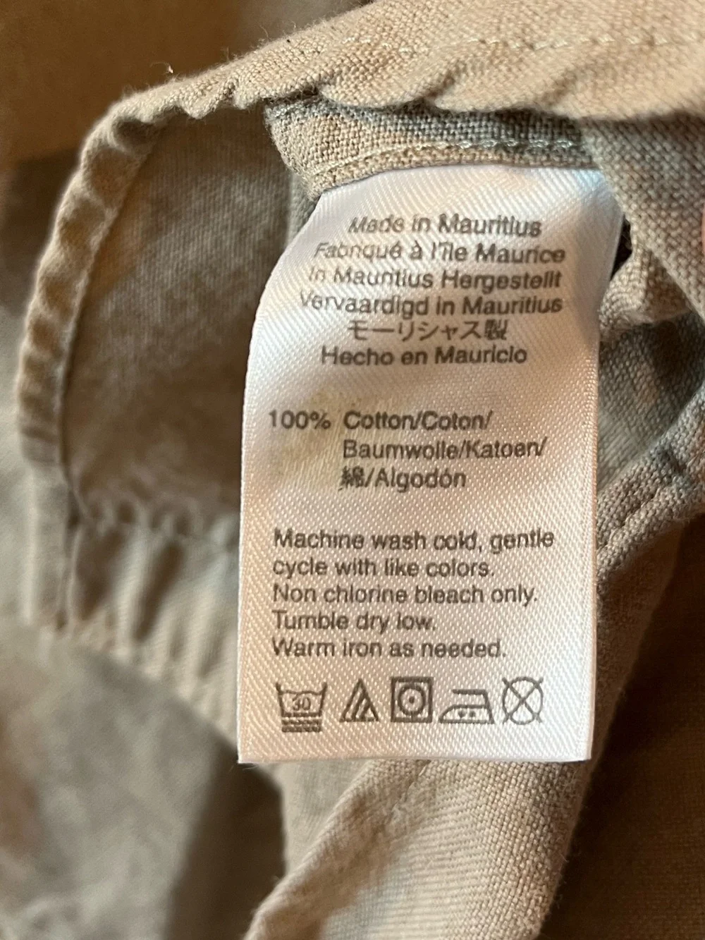 J.Crew Men’s Mercantile Flex Medium Long Sleeve Tan Beige Button Down